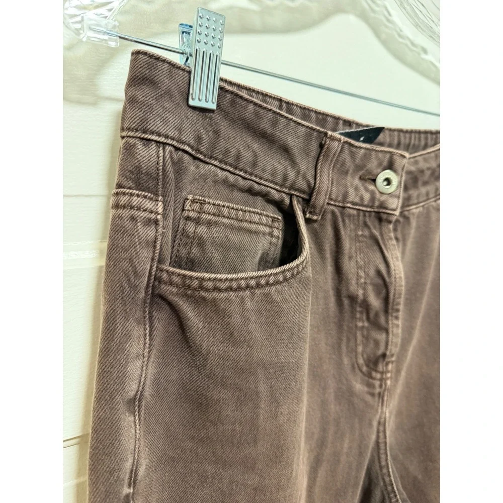 Collusion x005 Womens Brown Straight Leg High Rise Button Fly Jeans Size 30